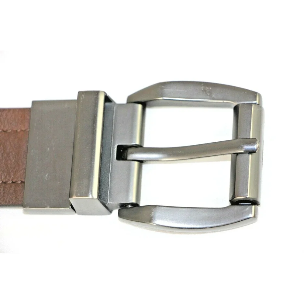 Brown Leather Core Belt Mens 32/34 Gunmetal Buckle